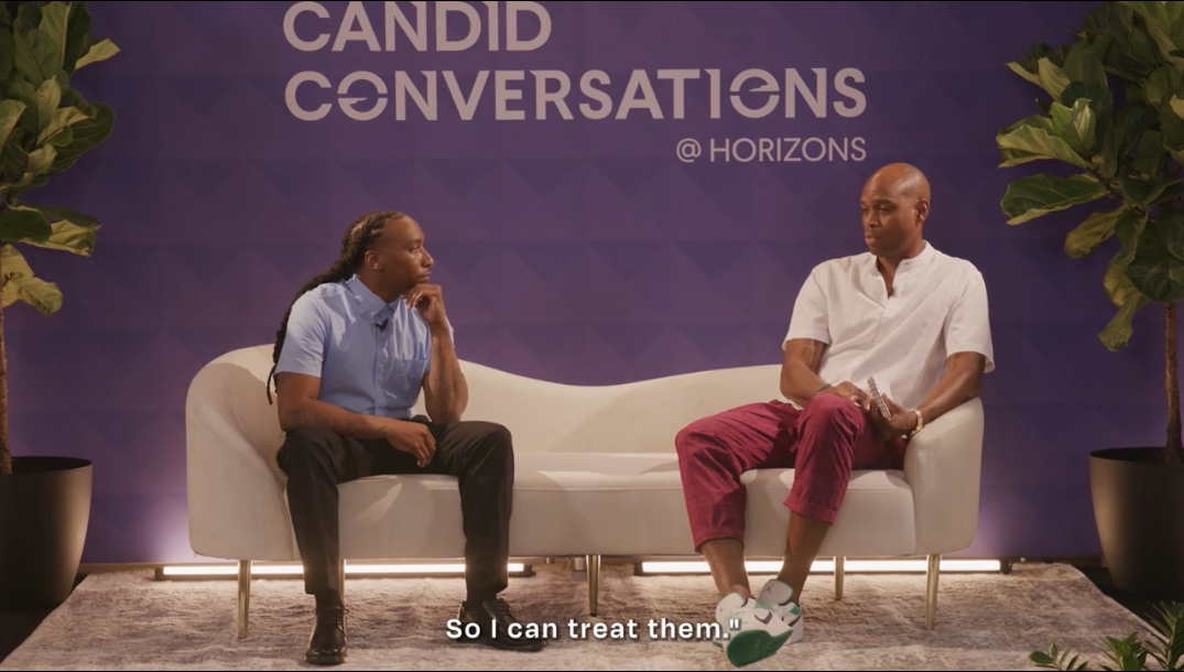 Omari Booker and Edward Jones on the Candid Conversations Stage