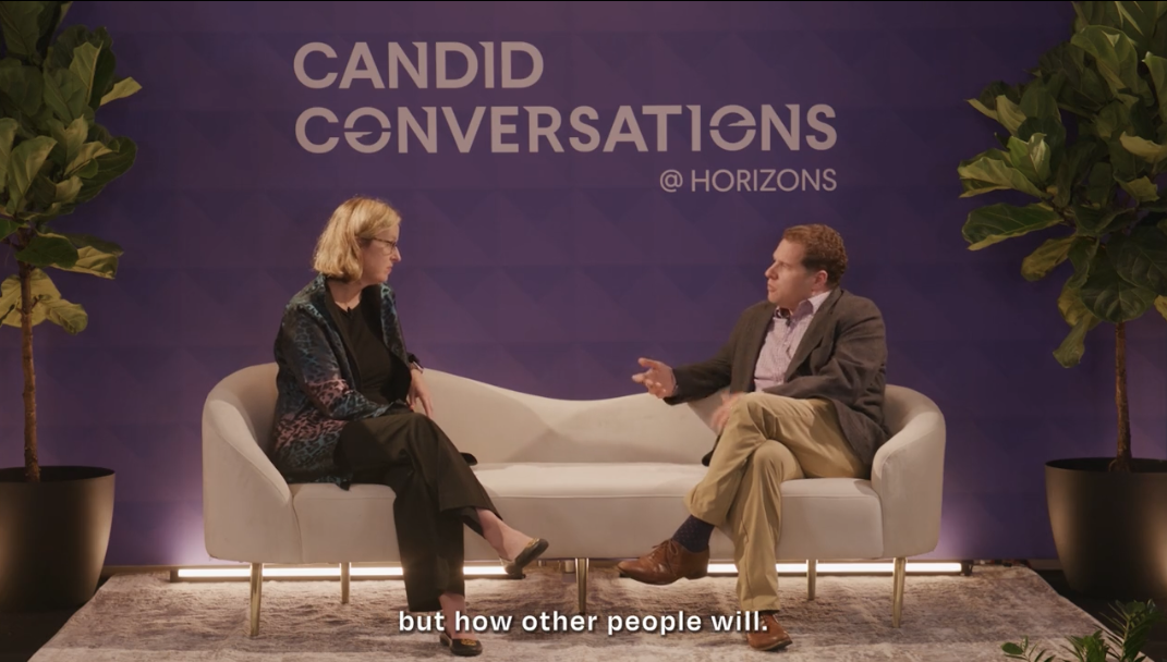 Alex Swartsel and Rob Sherman on the Candid Conversations Stage