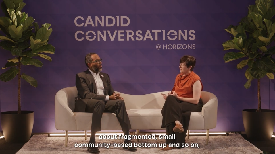 Damien Dwin and Maria Spies on the Horizons Candid Conversations stage