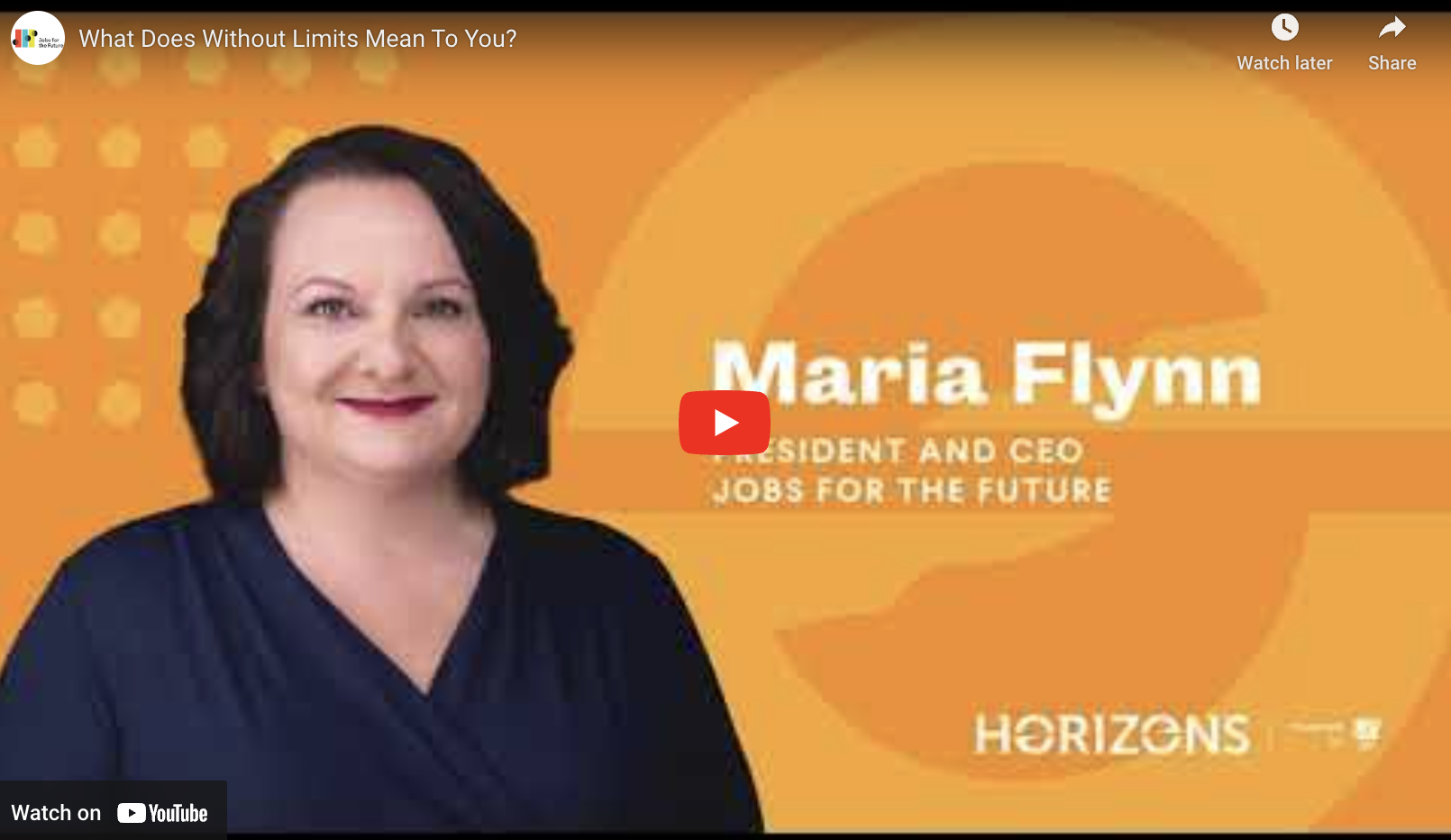 Maria Flynn, President and CEO, Jobs for the Future (JFF)